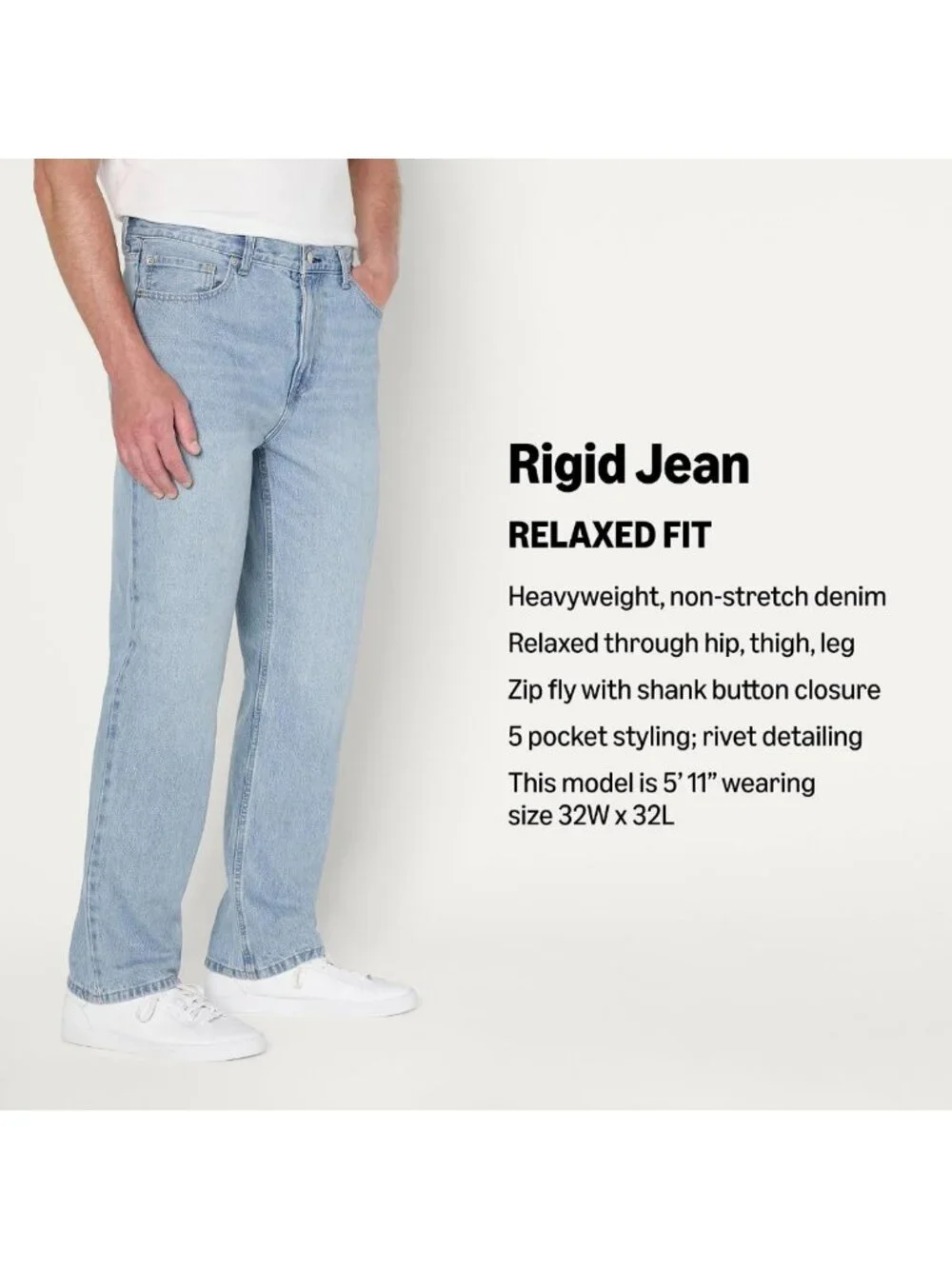 Men's Relaxed-Fit Denim Jeans | Comfortable Casual Style | Versatile Everyday
